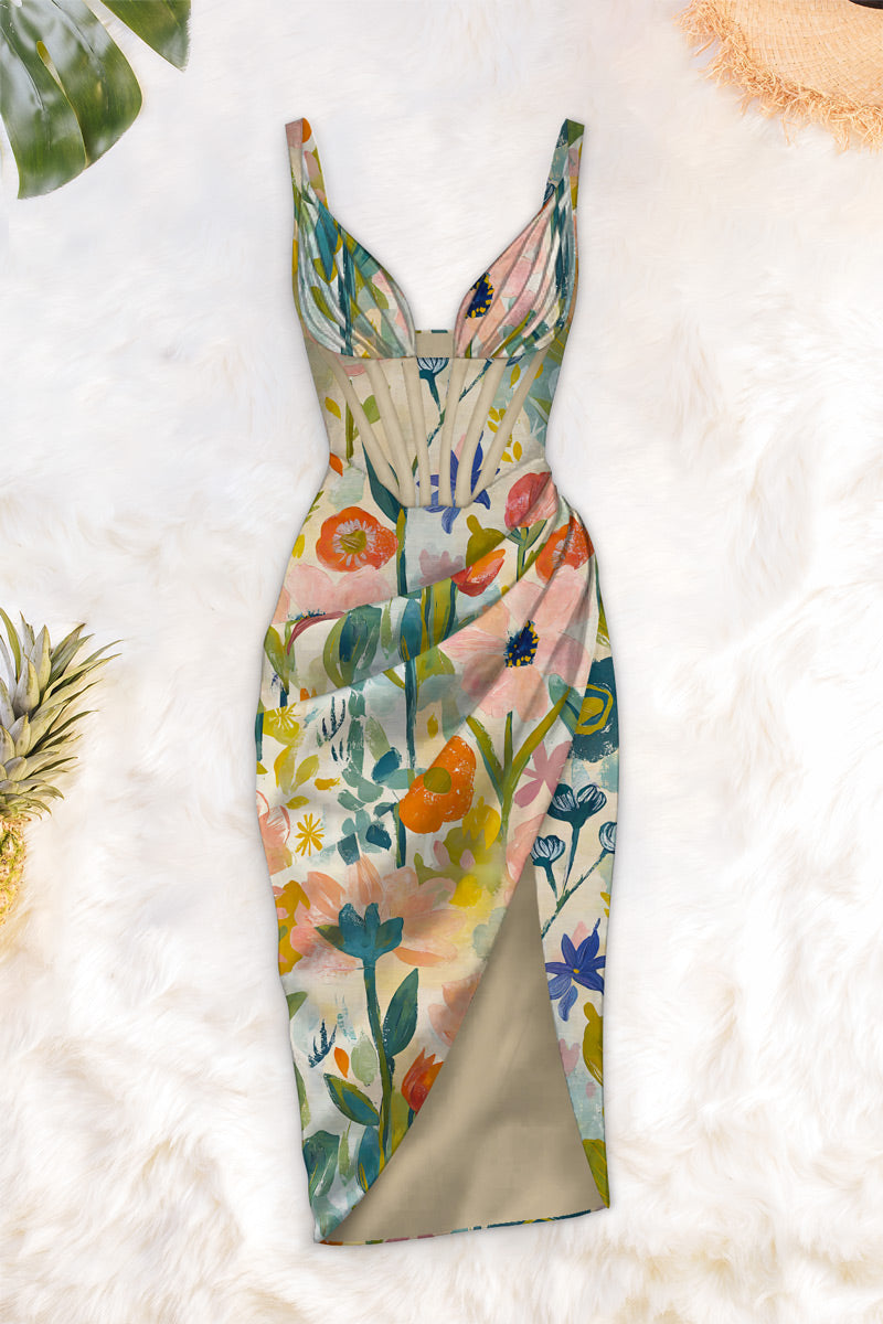 halley draped midi dress Draped Midi Dress
