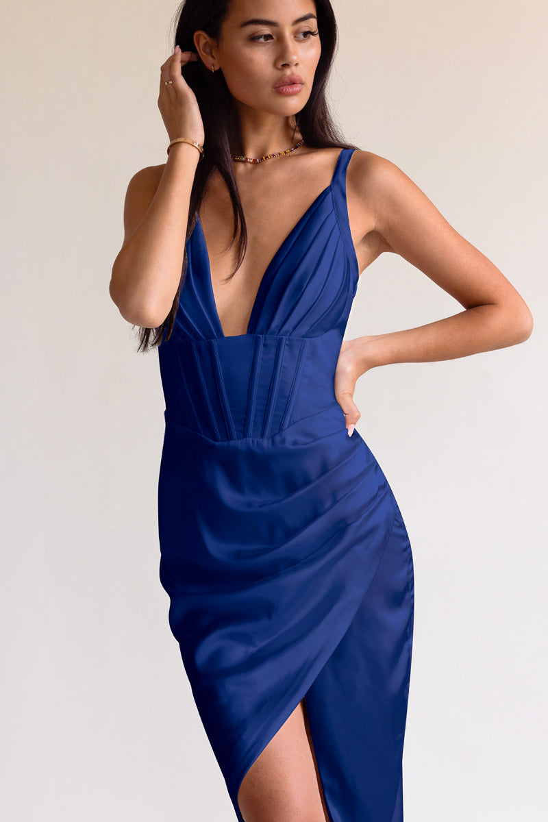 Draped Midi Dress
