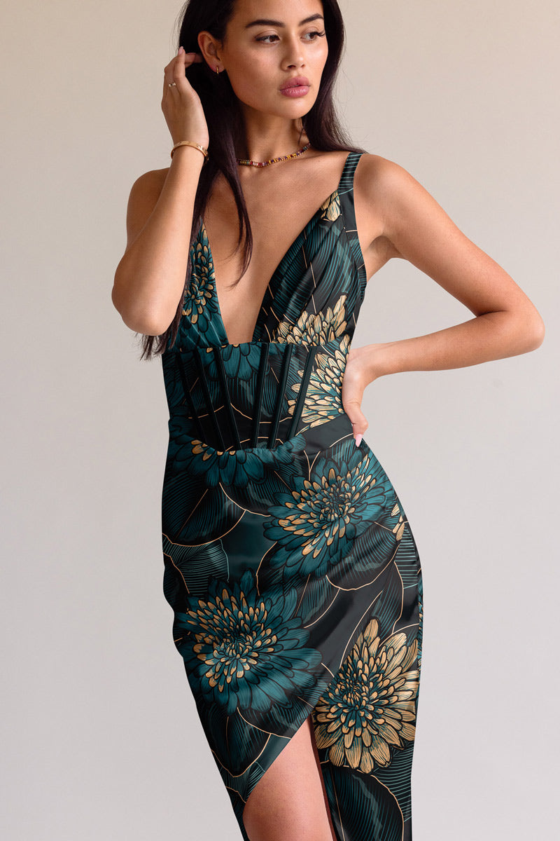 Draped Midi Dress