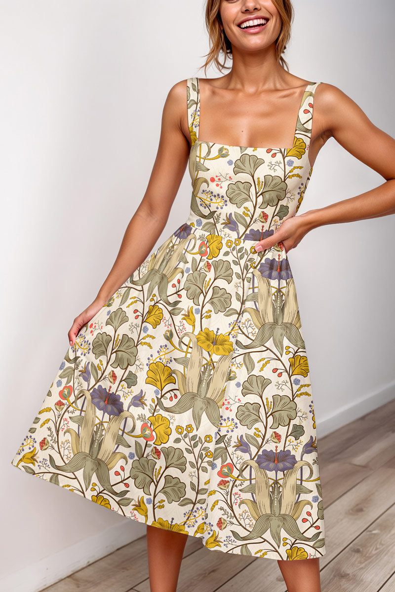 Pleated Midi Dress