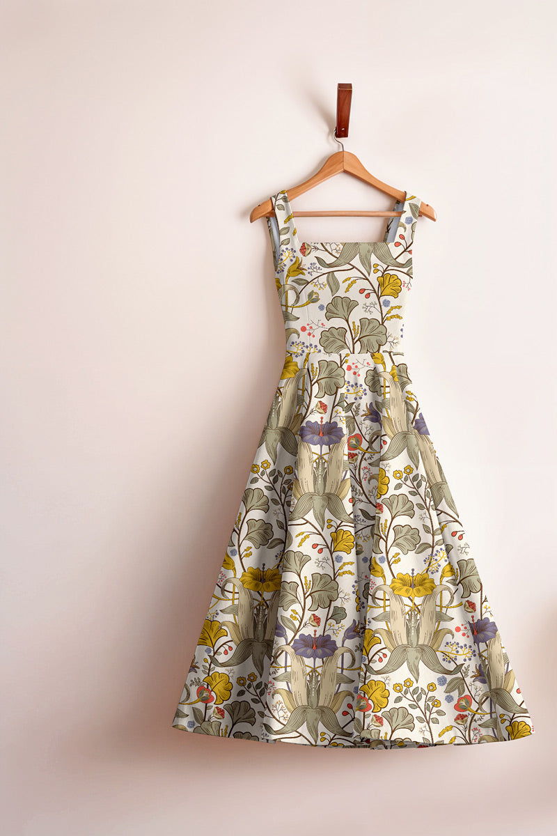 Pleated Midi Dress