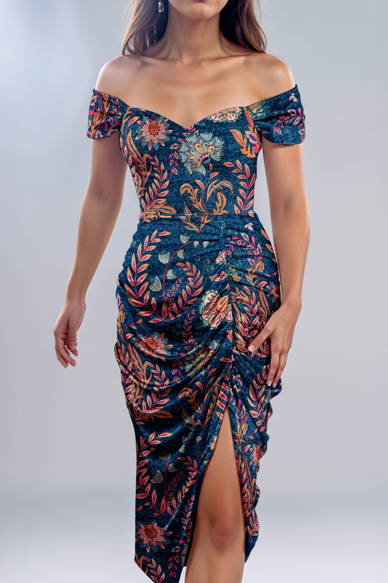 Ruched Midi Dress