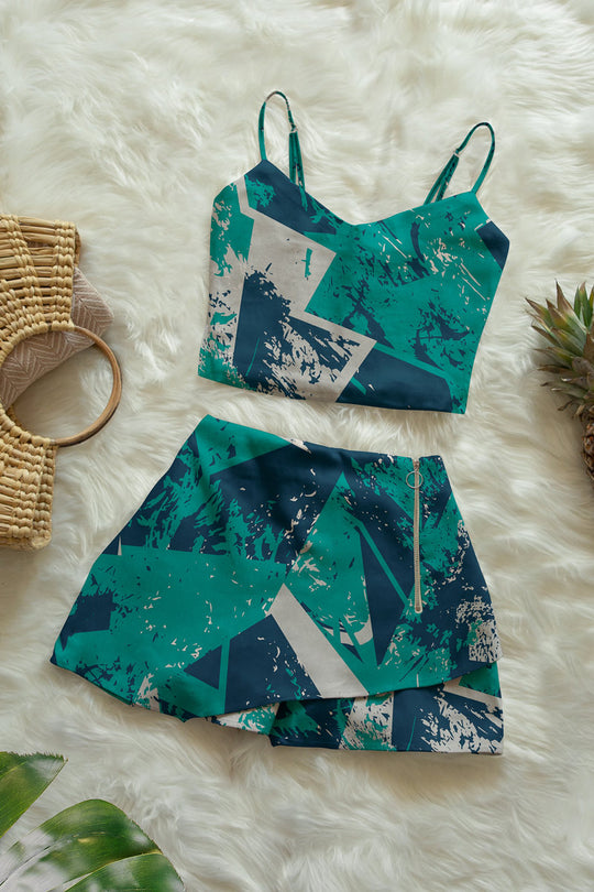 Crop Top and Shorts Set