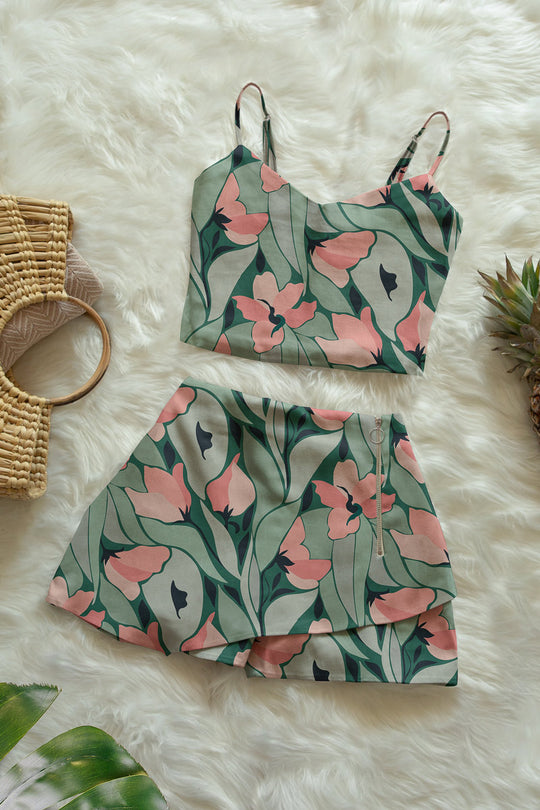 Crop Top and Shorts Set