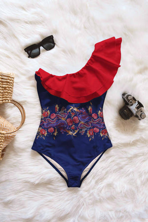 Ruffled One-Piece